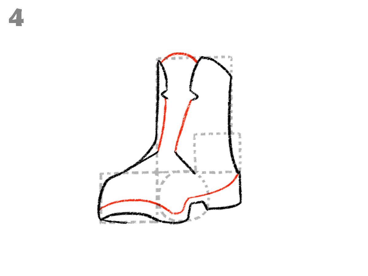 How to draw boots step by step easily