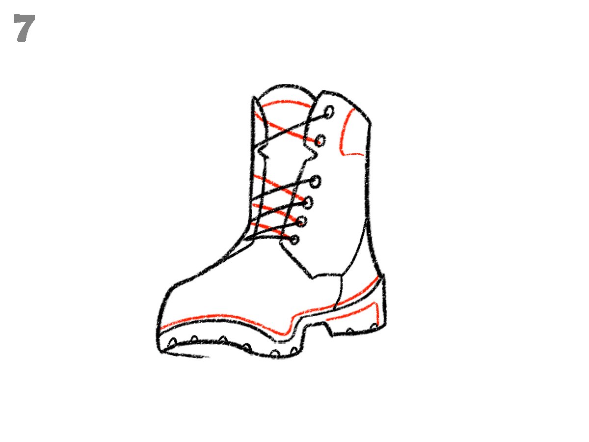 How to draw boots step by step easily