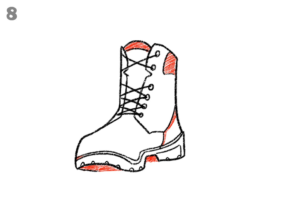 How to draw boots step by step easily