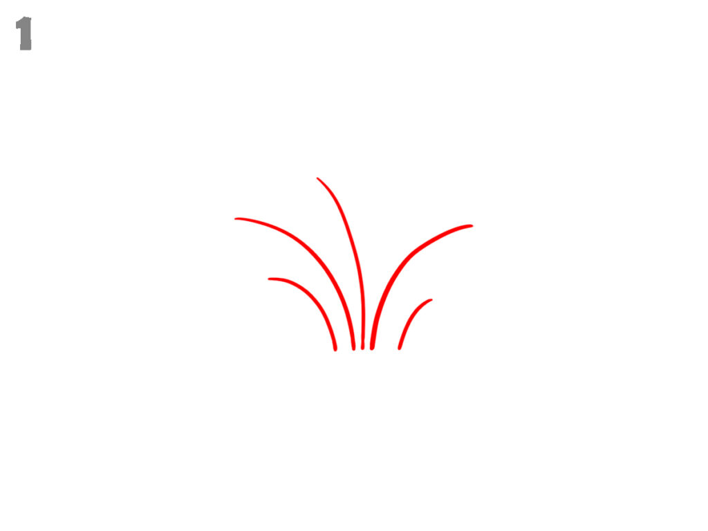 how to draw grass