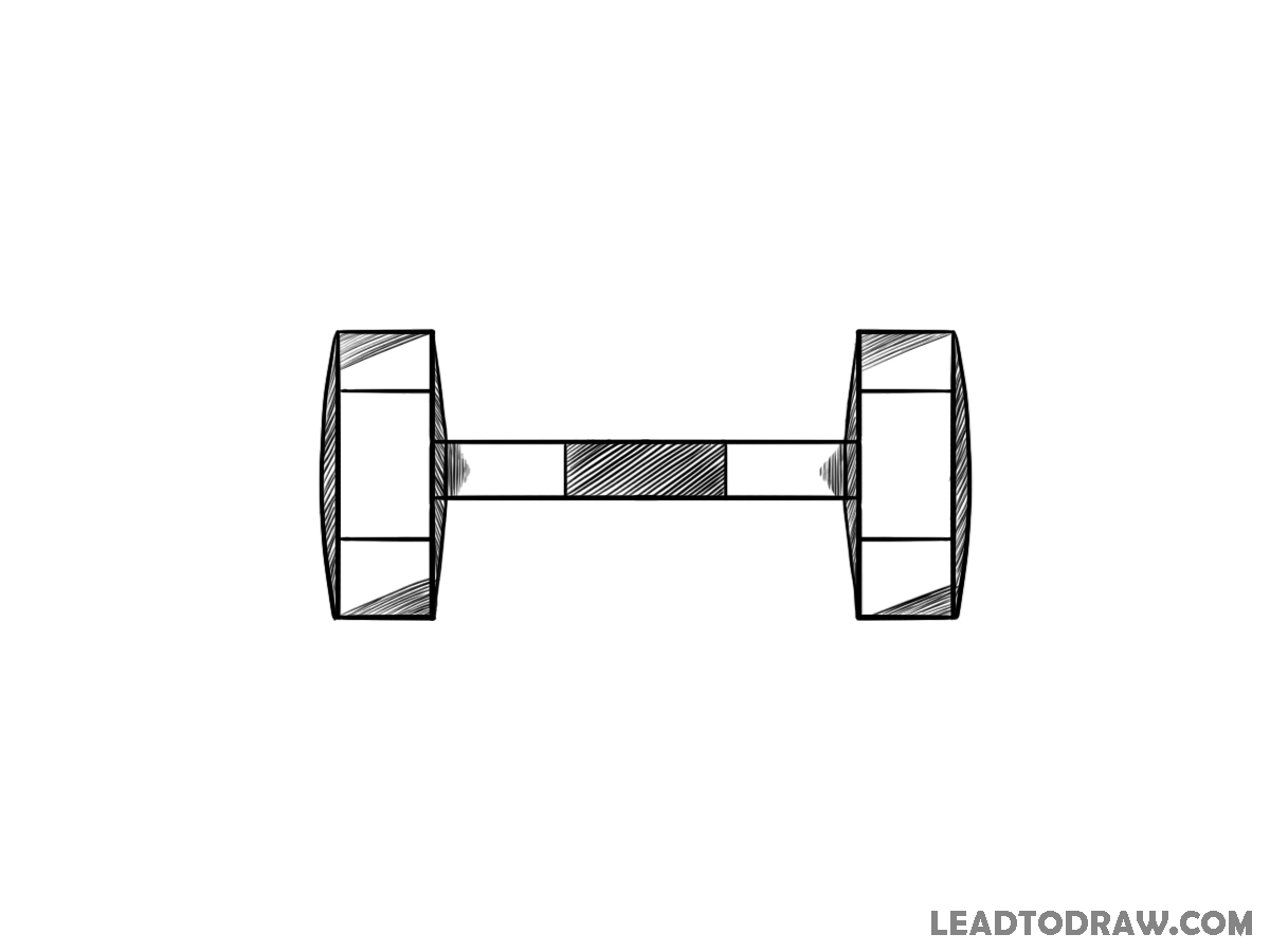 How to Draw a Dumbbell