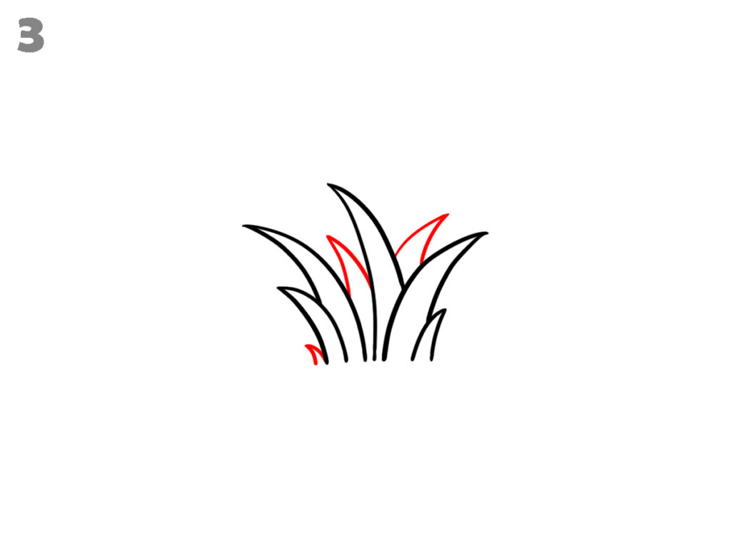 how to draw grass