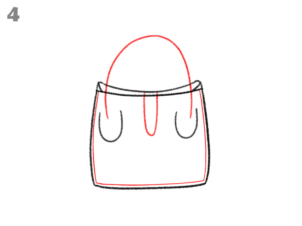 how to draw a handbag