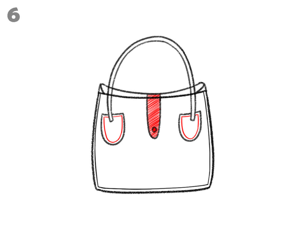 how to draw a handbag