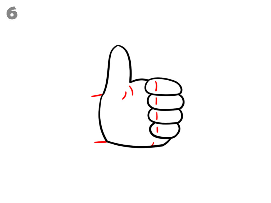 how to draw a thumbs up