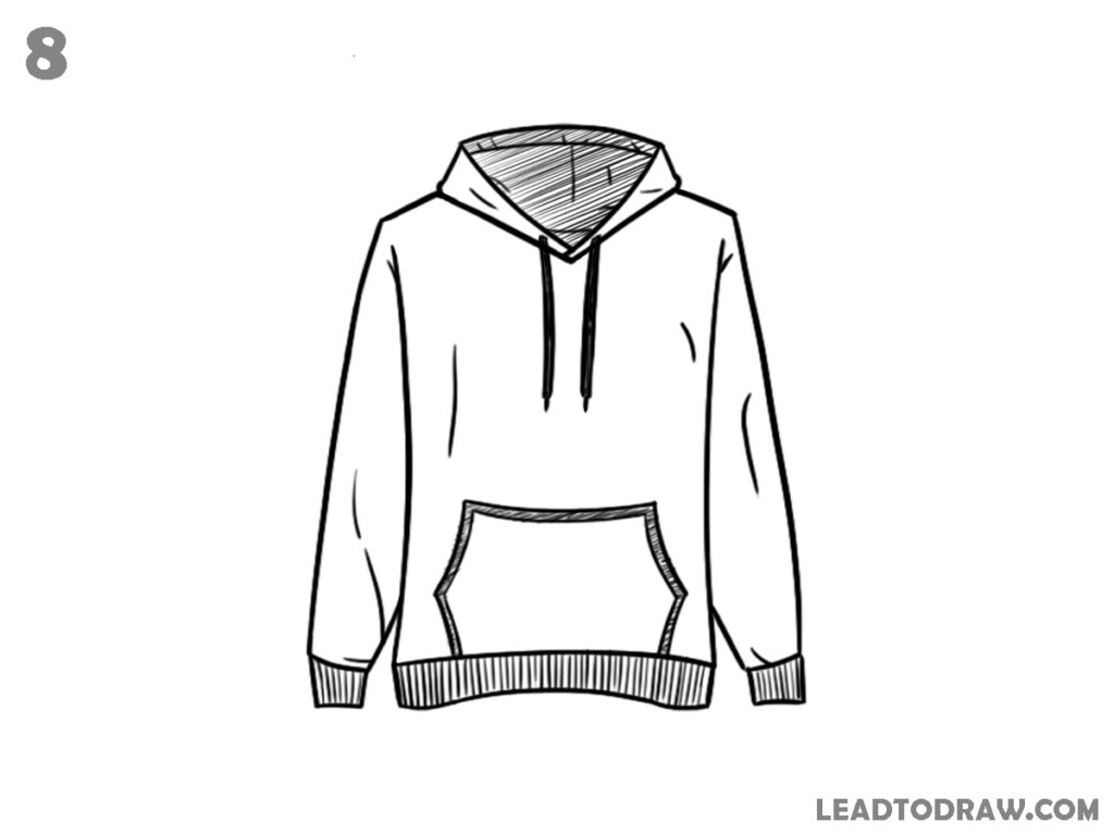 how to draw a hoodie