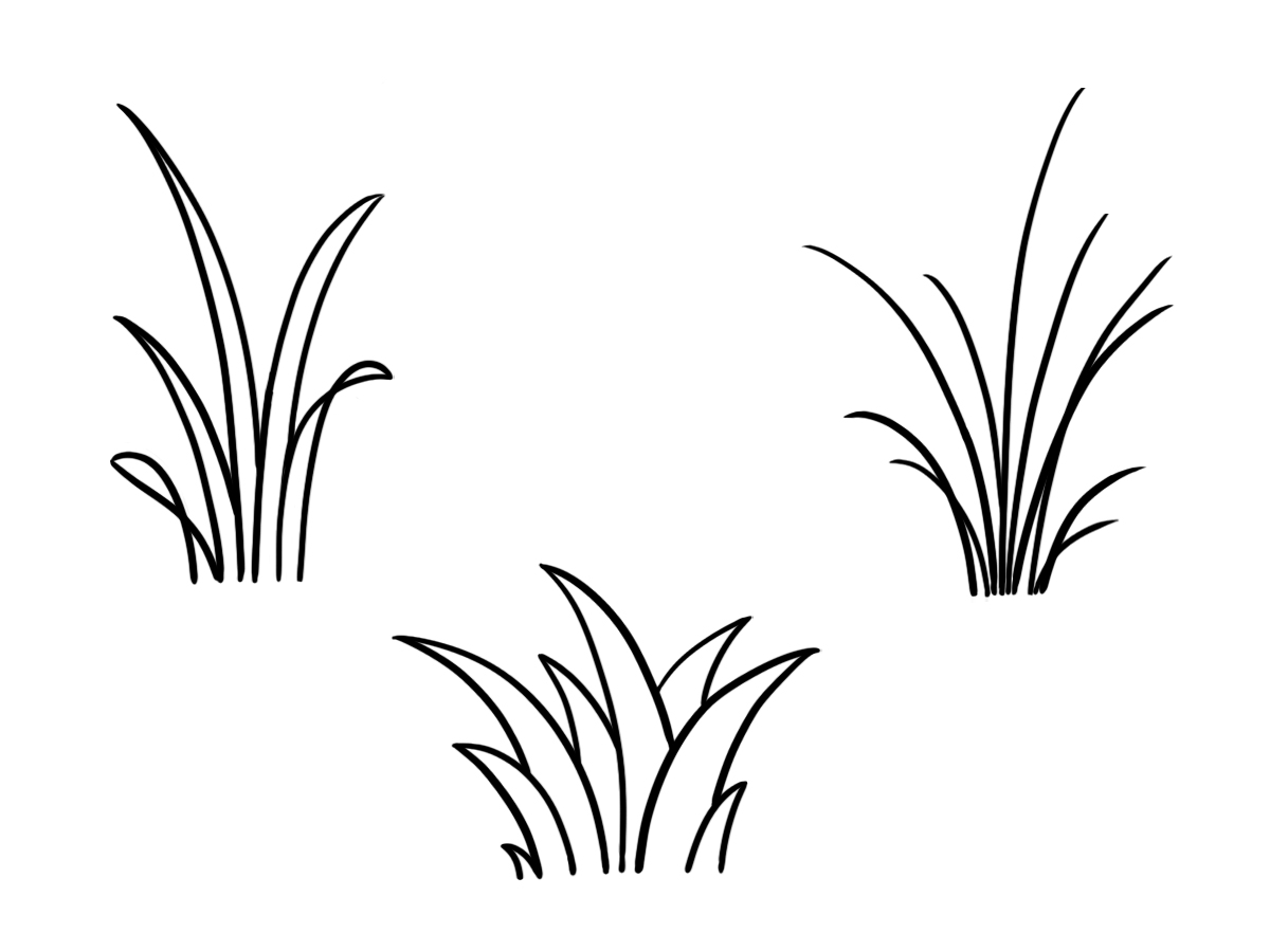 How to draw grass