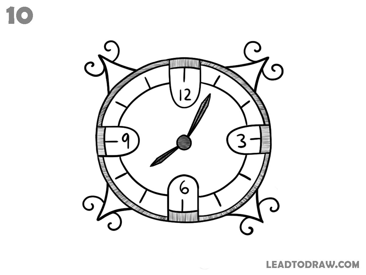 Square Basic Clock Drawing How to draw a clock step by step effortlessly