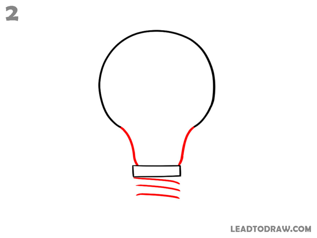 how to draw a bulb