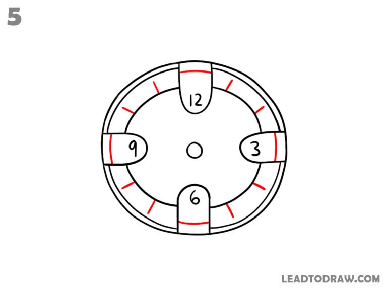 Clock Rang Element Drawing How to draw a clock step by step effortlessly
