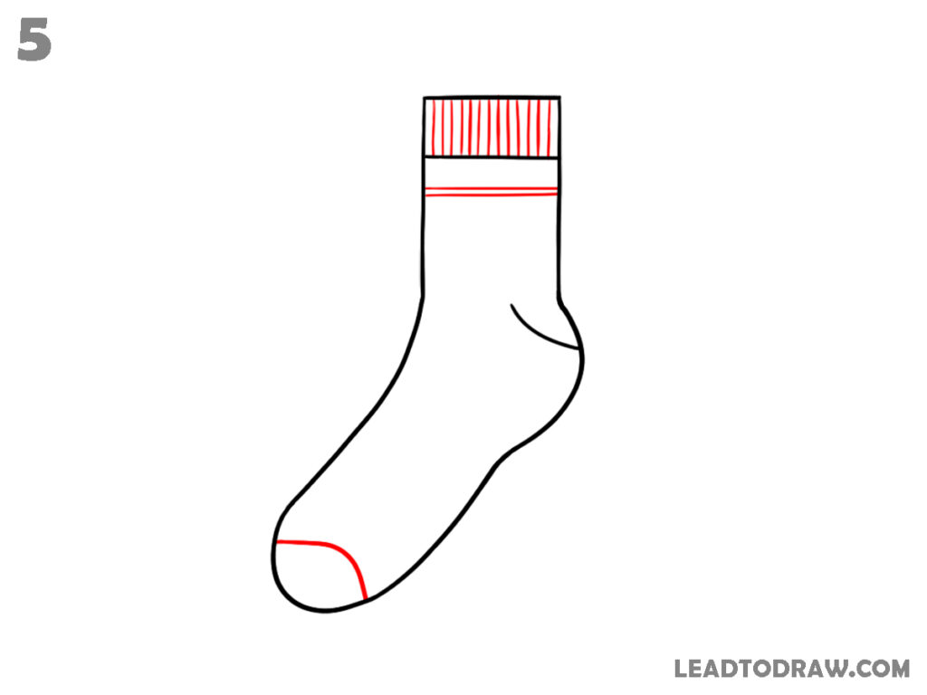 how to draw socks