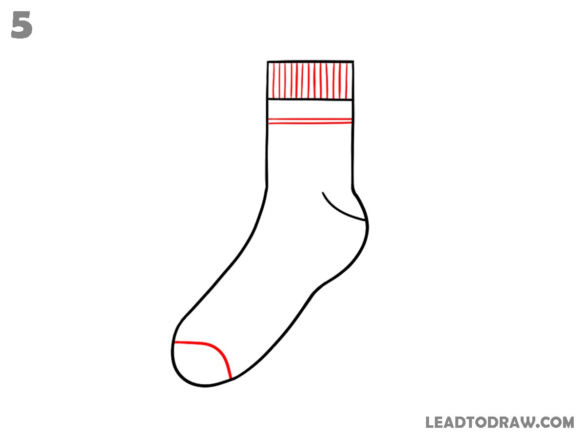 How to draw socks in an easy way