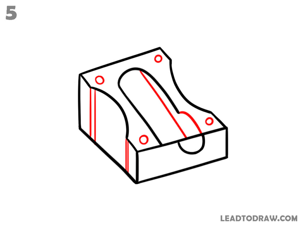 How to draw pencil sharpener