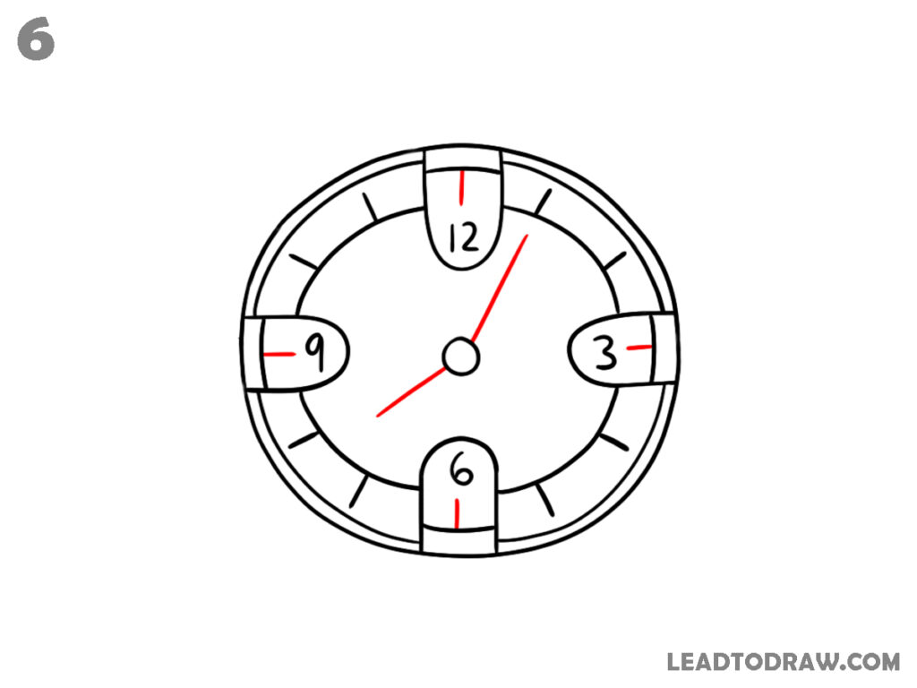 how to draw a clock