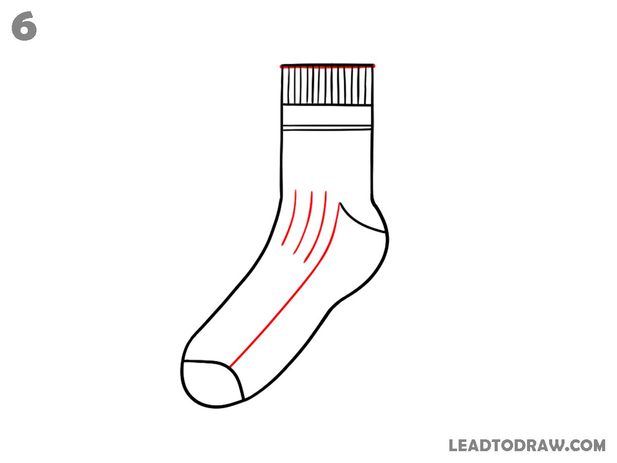 How to draw socks in an easy way