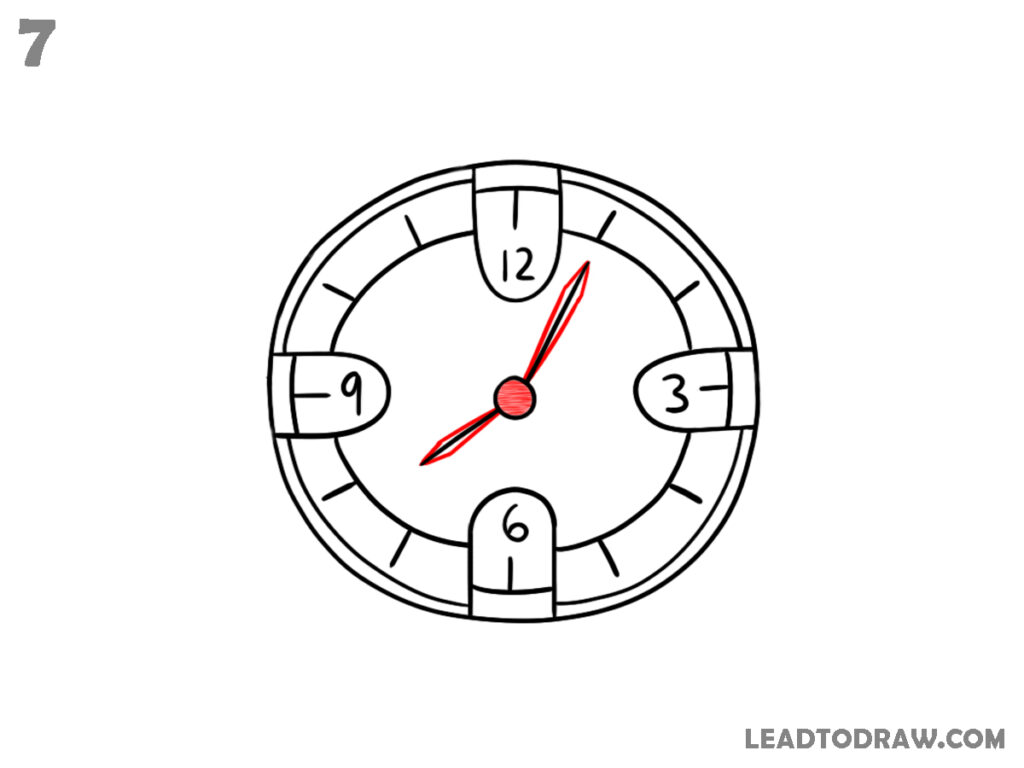 how to draw a clock
