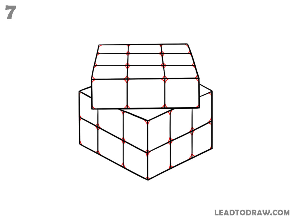how to draw a rubik's cube easy