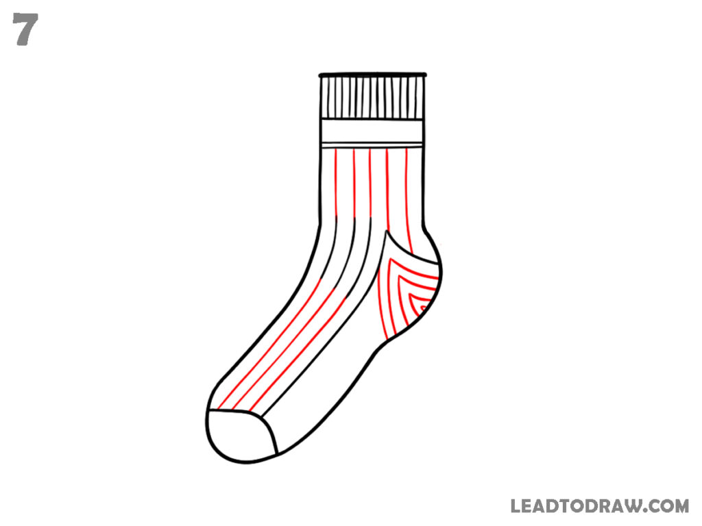 how to draw socks