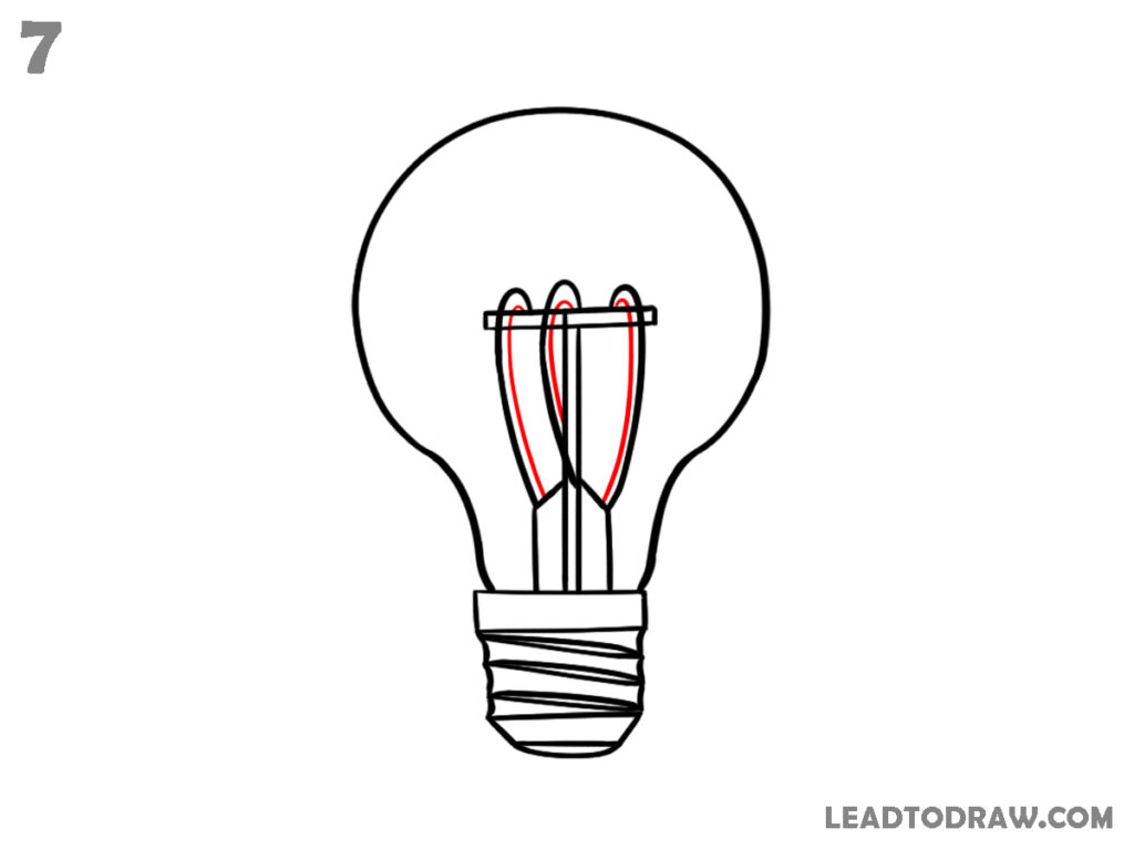 how to draw a bulb