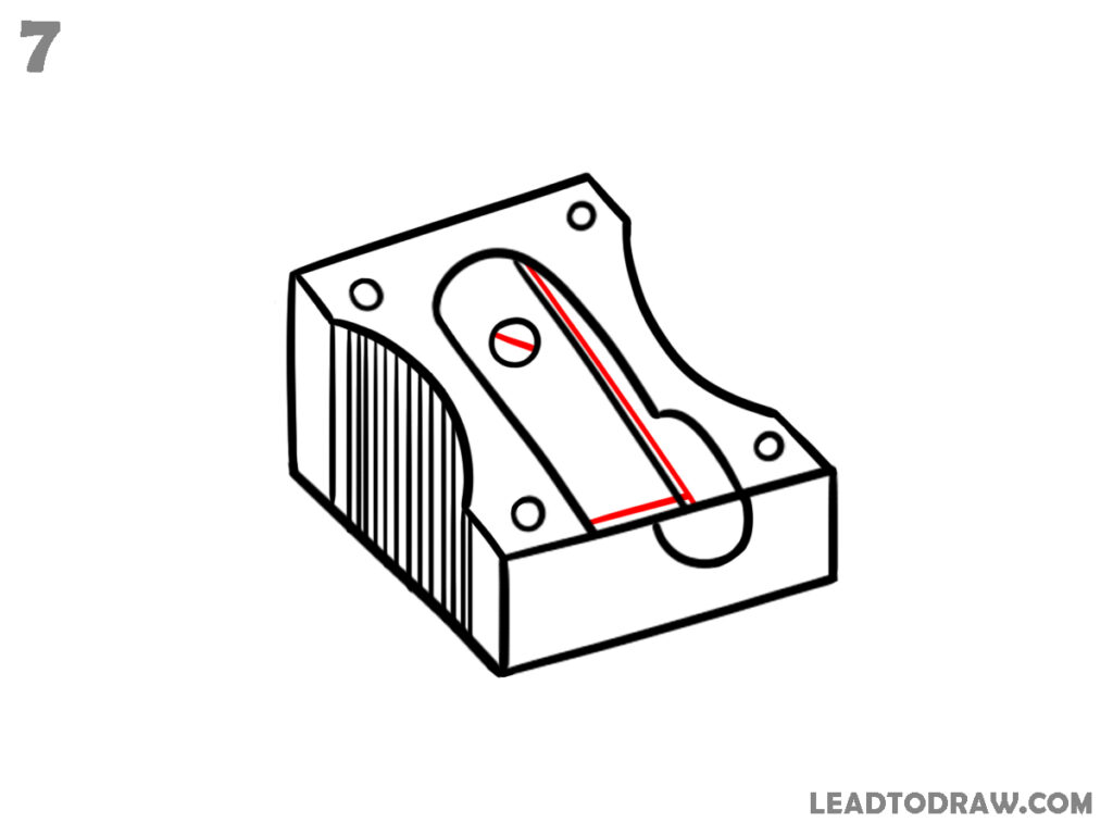 How to draw pencil sharpener