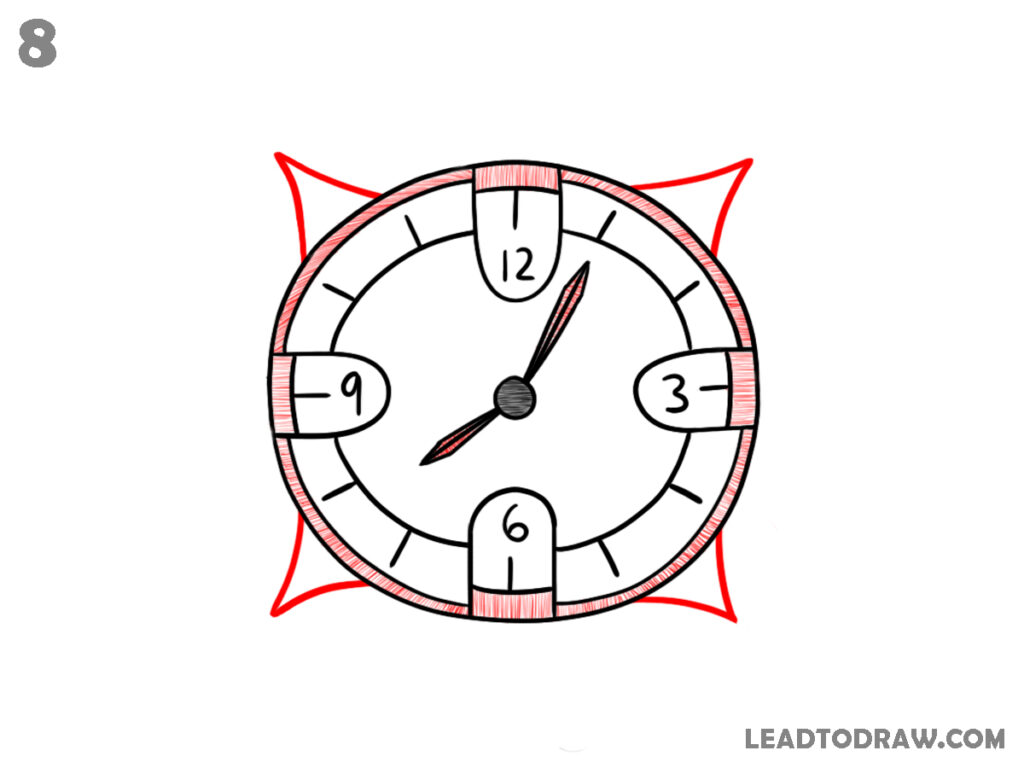 how to draw a clock