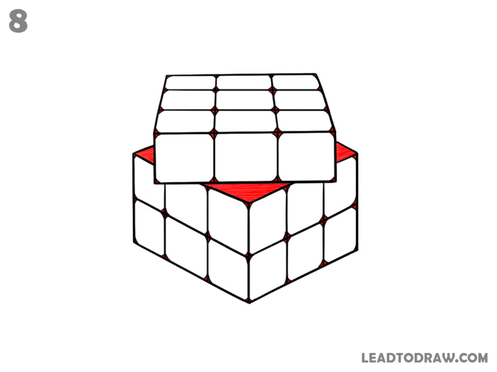 how to draw a rubik's cube easy
