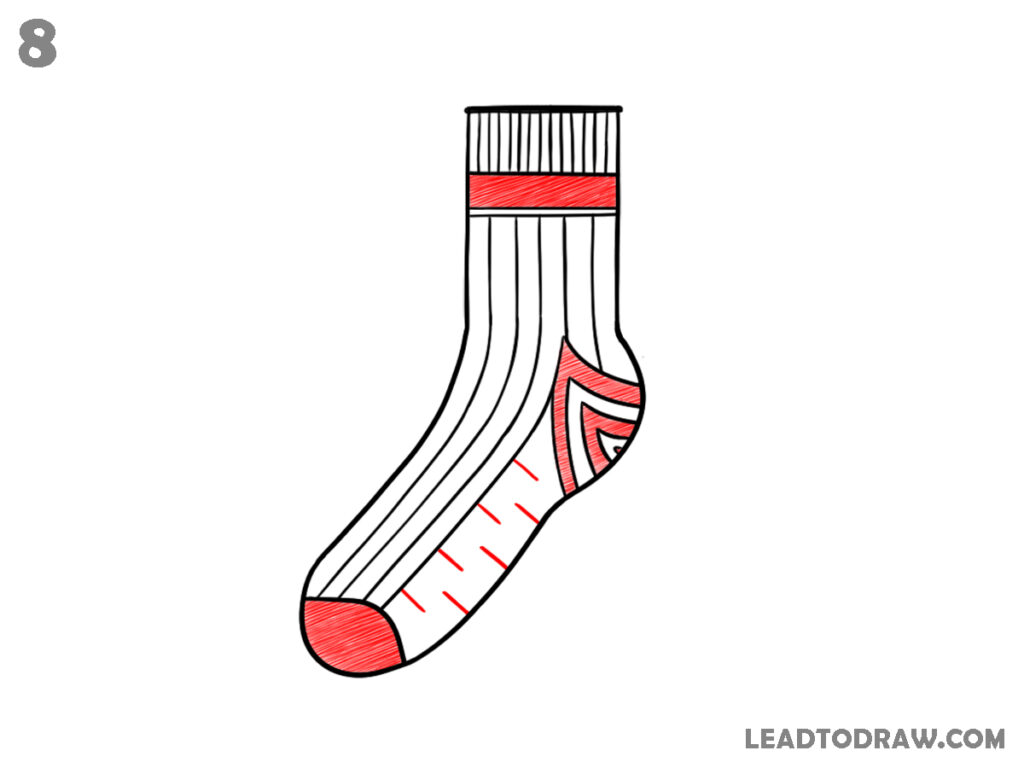 how to draw socks