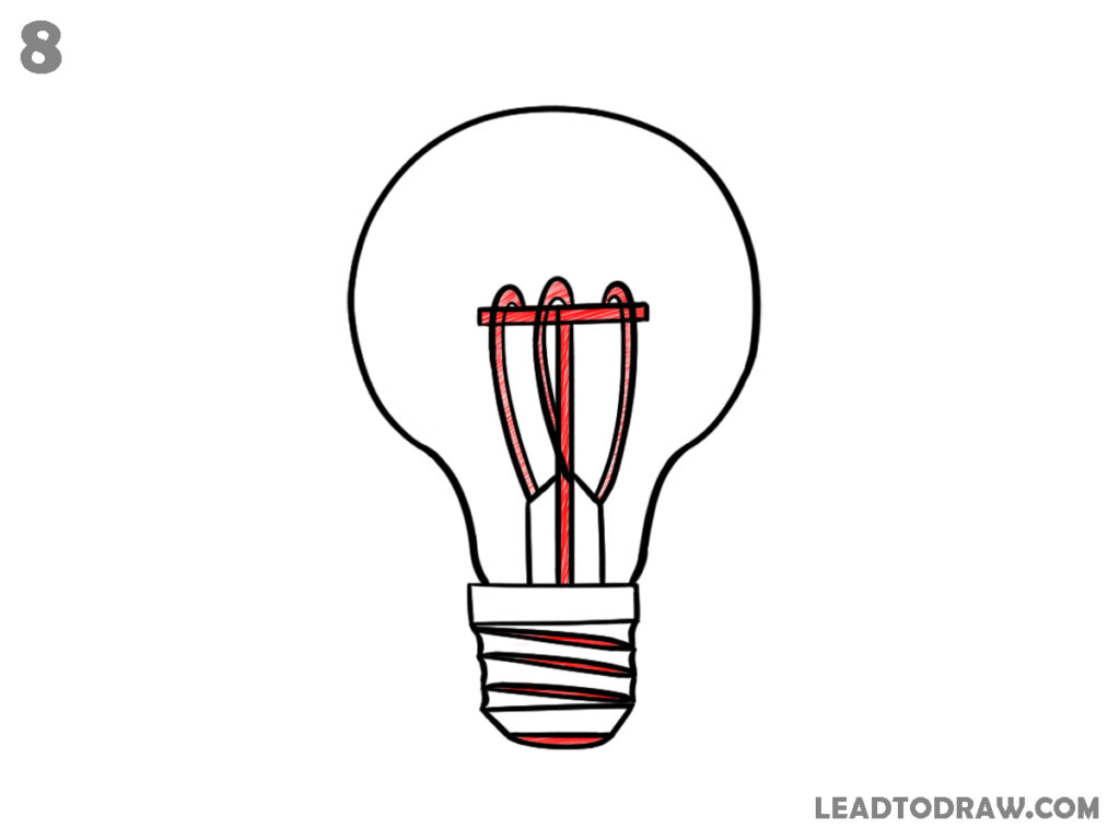 how to draw a bulb