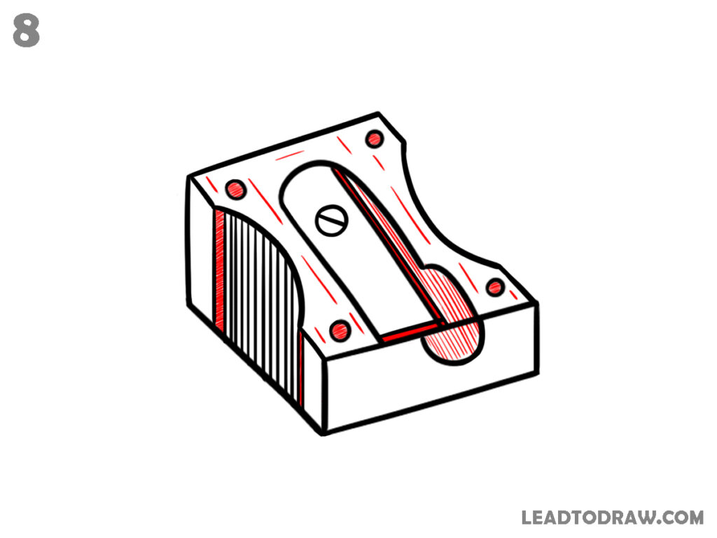How to draw pencil sharpener