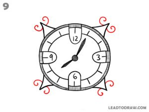 Clock Rang Element Drawing How to draw a clock step by step effortlessly