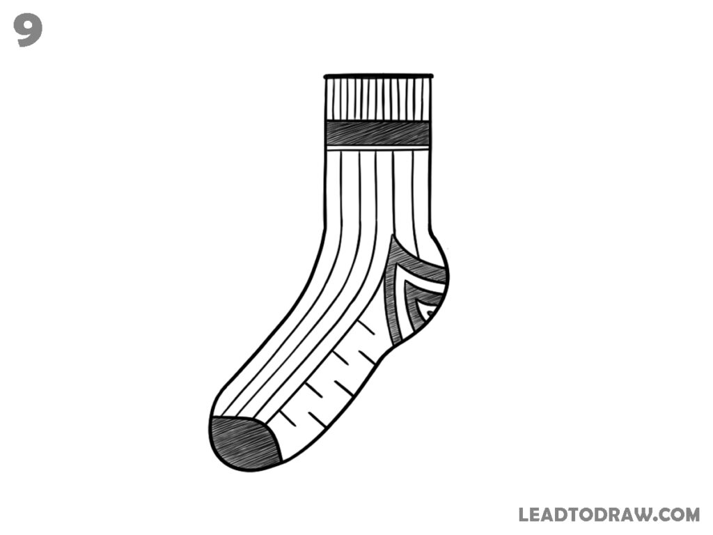 how to draw socks
