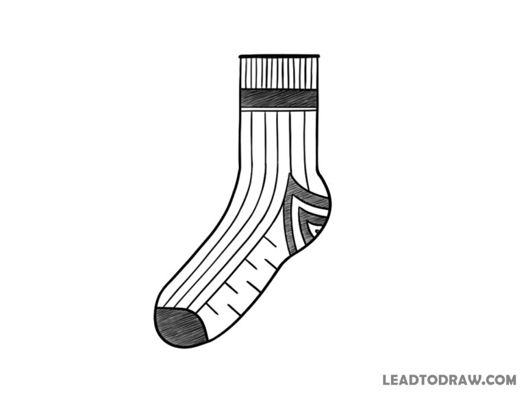 how to draw socks