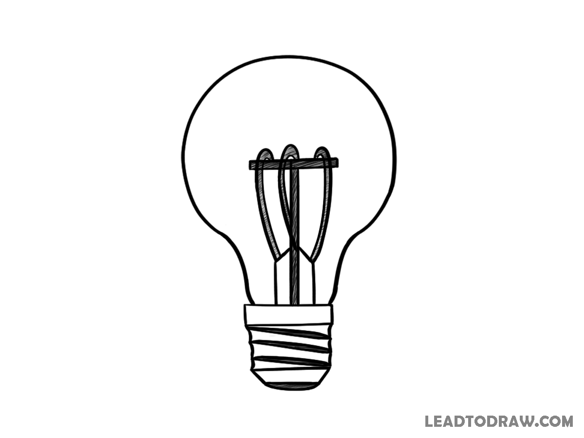 how to draw a bulb