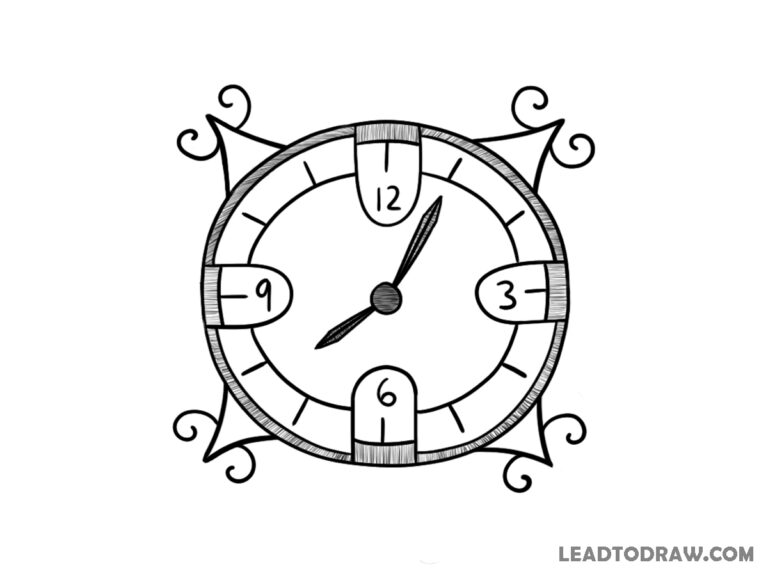 how to draw a clock