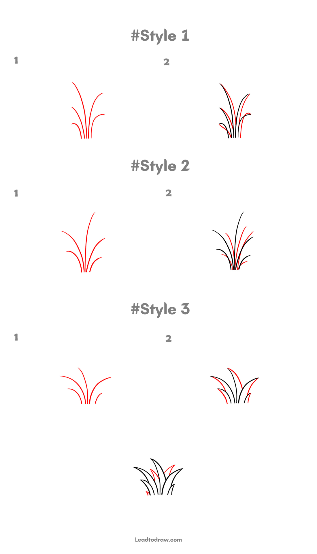How to draw grass easily