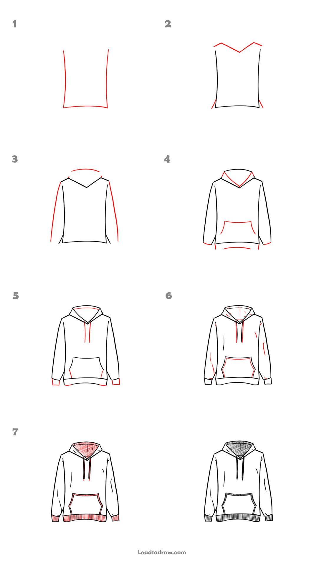 How to draw a hoodie