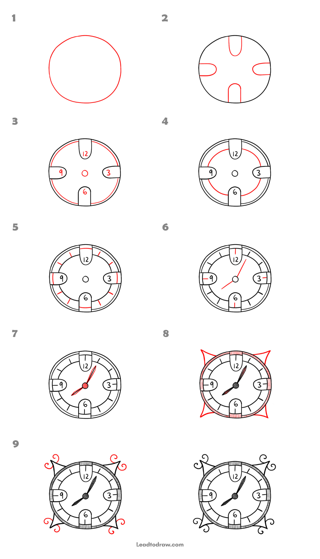 How to draw a clock