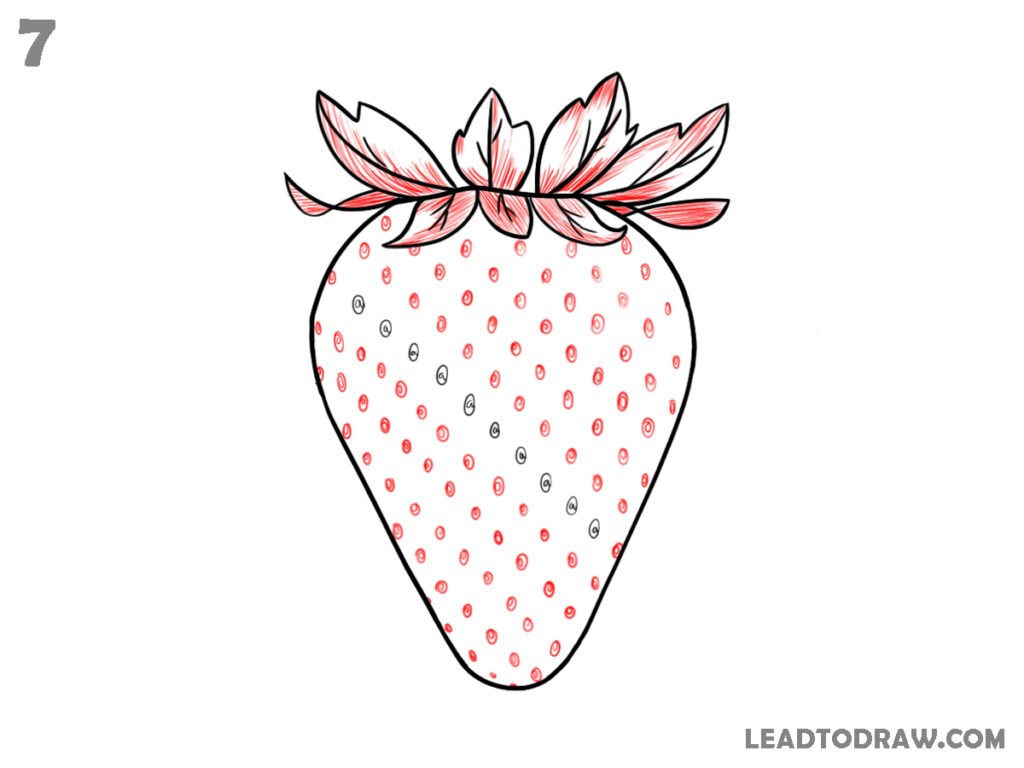 how to draw a strawberry