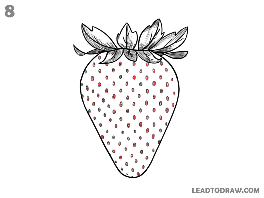 how to draw a strawberry