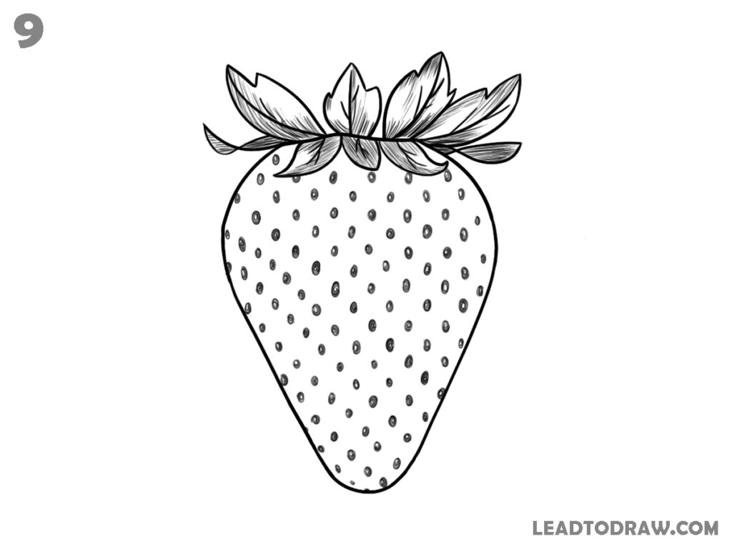 how to draw a strawberry