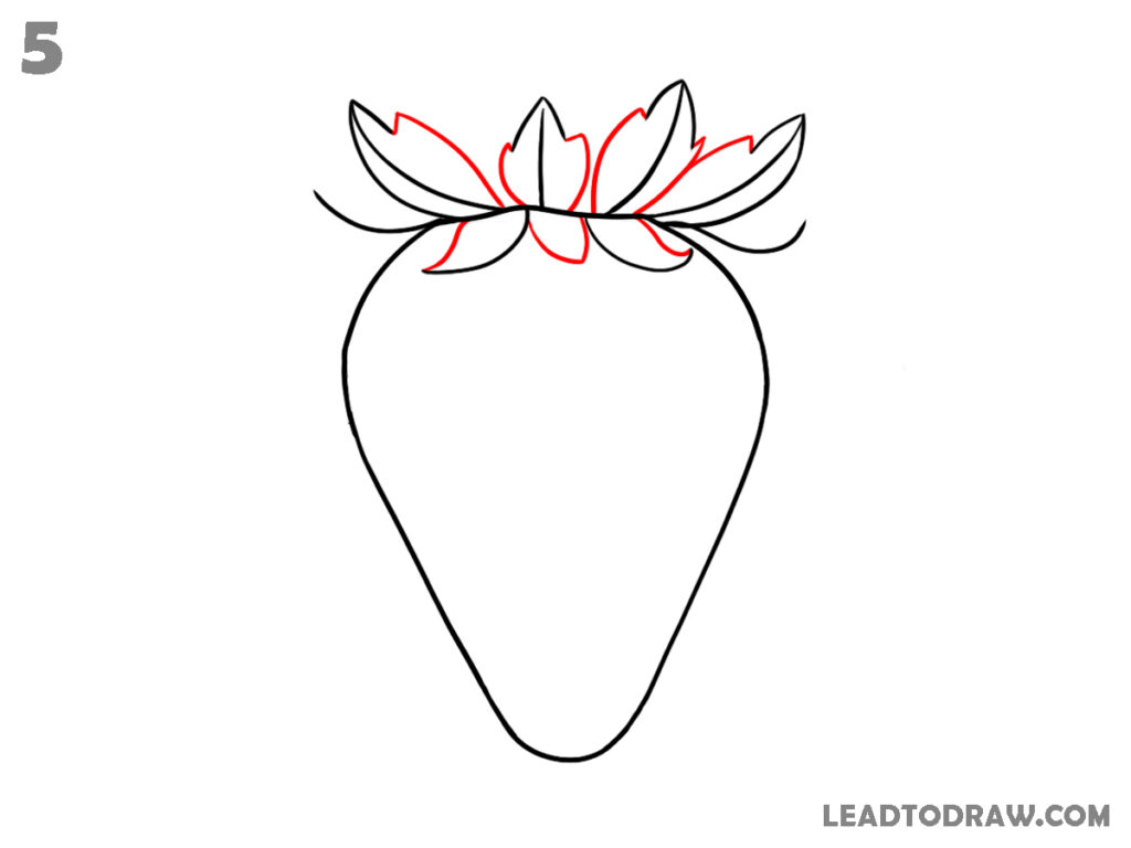 how to draw a strawberry