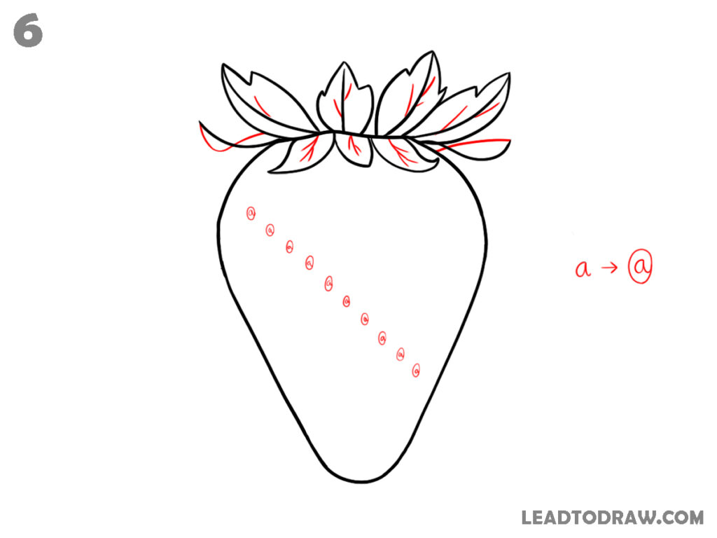 how to draw a strawberry
