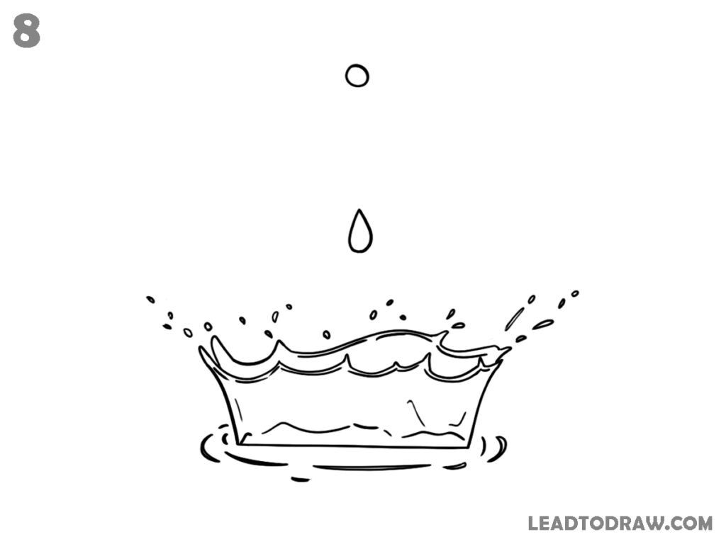 How to draw water drops