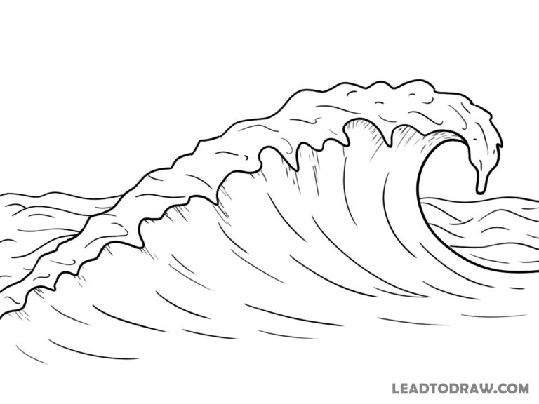 how to draw waves in water