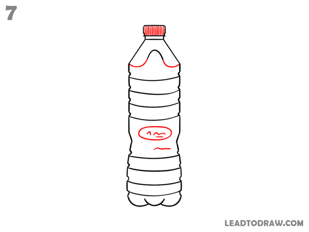 how to draw a water bottle