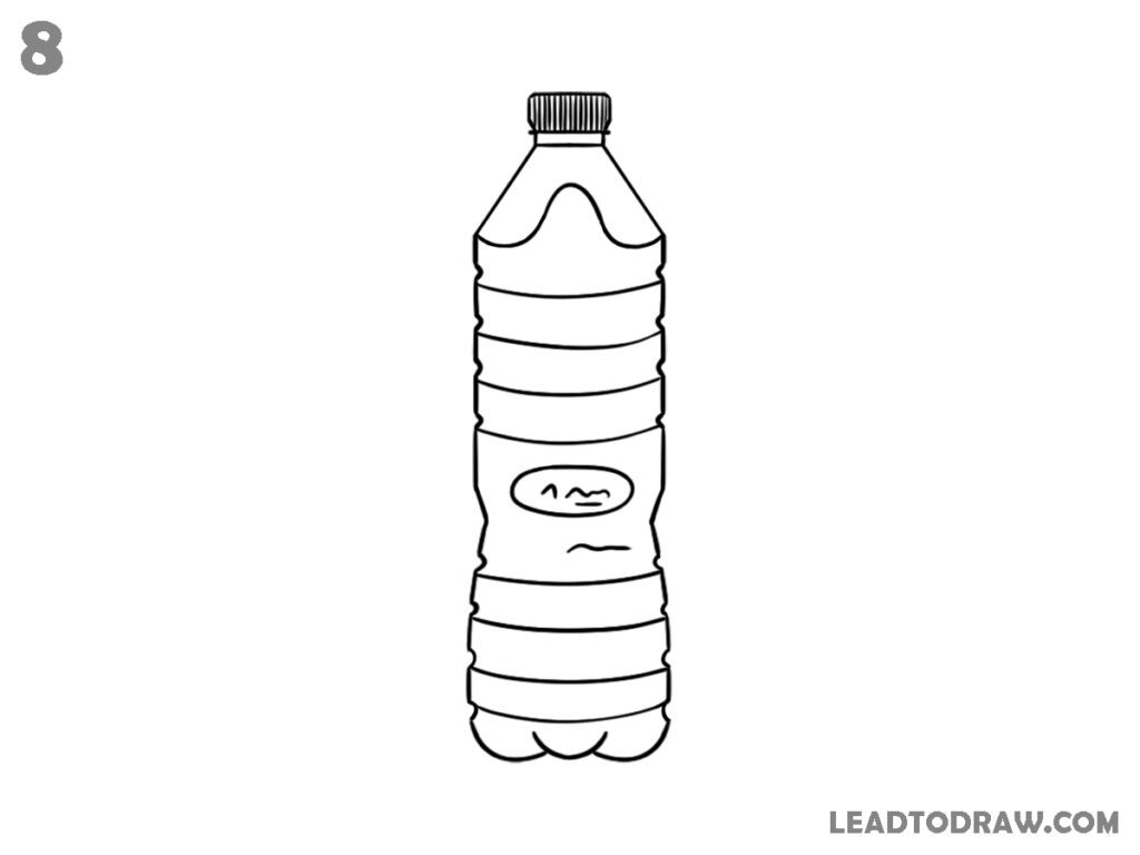 how to draw a water bottle