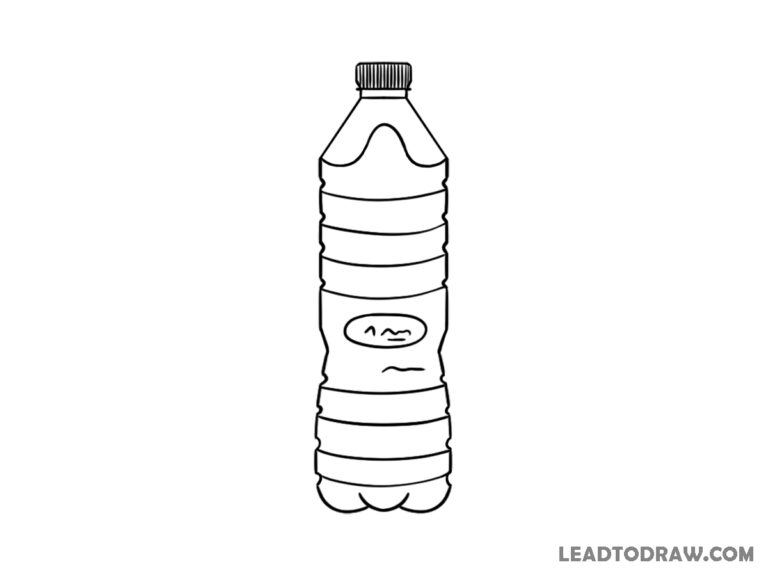 How to draw a water bottle easy