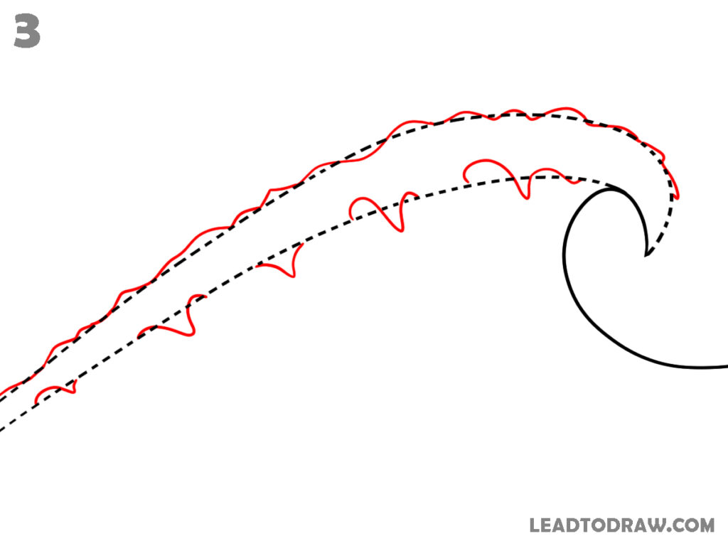 how to draw waves in water