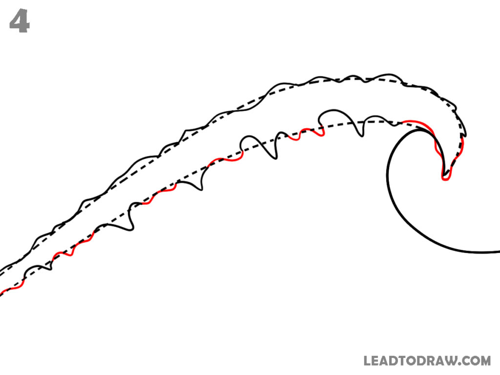 how to draw waves in water