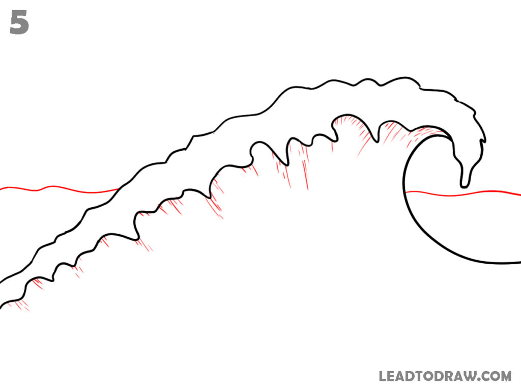 how to draw waves in water